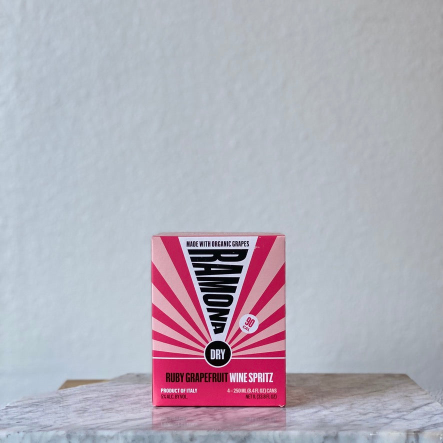 Ramona, Dry Ruby Grapefruit Wine Spritz BOX OF 4 CANS