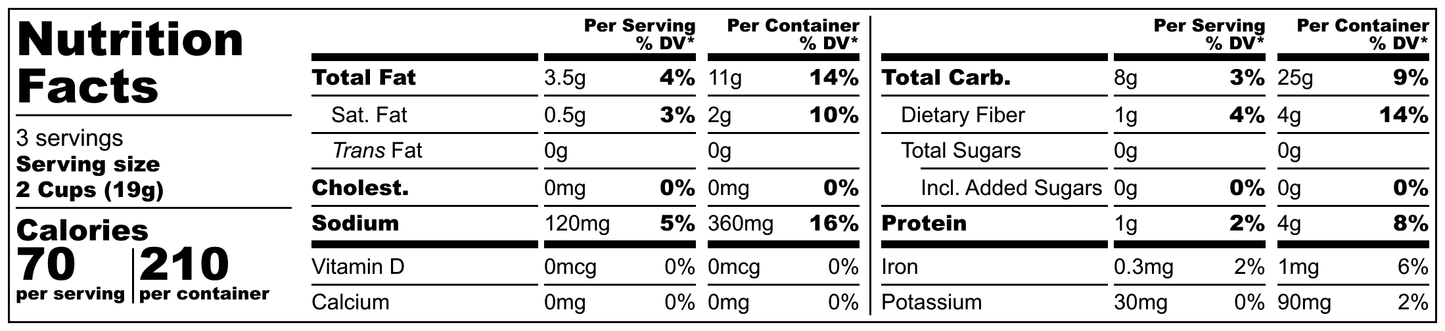 POPPED Artisan Popcorn, Naked W/ Sea Salt Artisan Popcorn