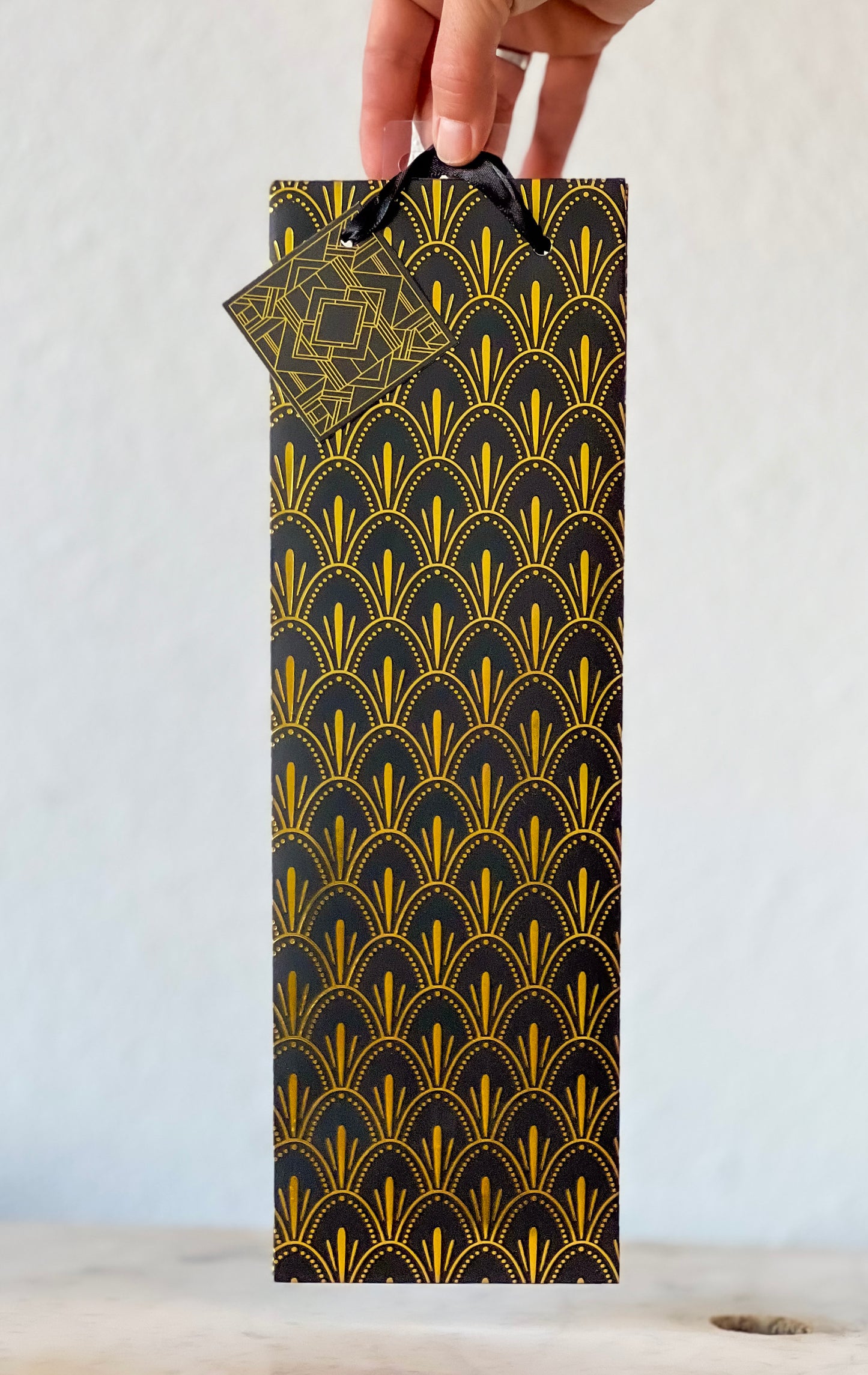 Art Deco 1-Bottle Wine Gift Bag