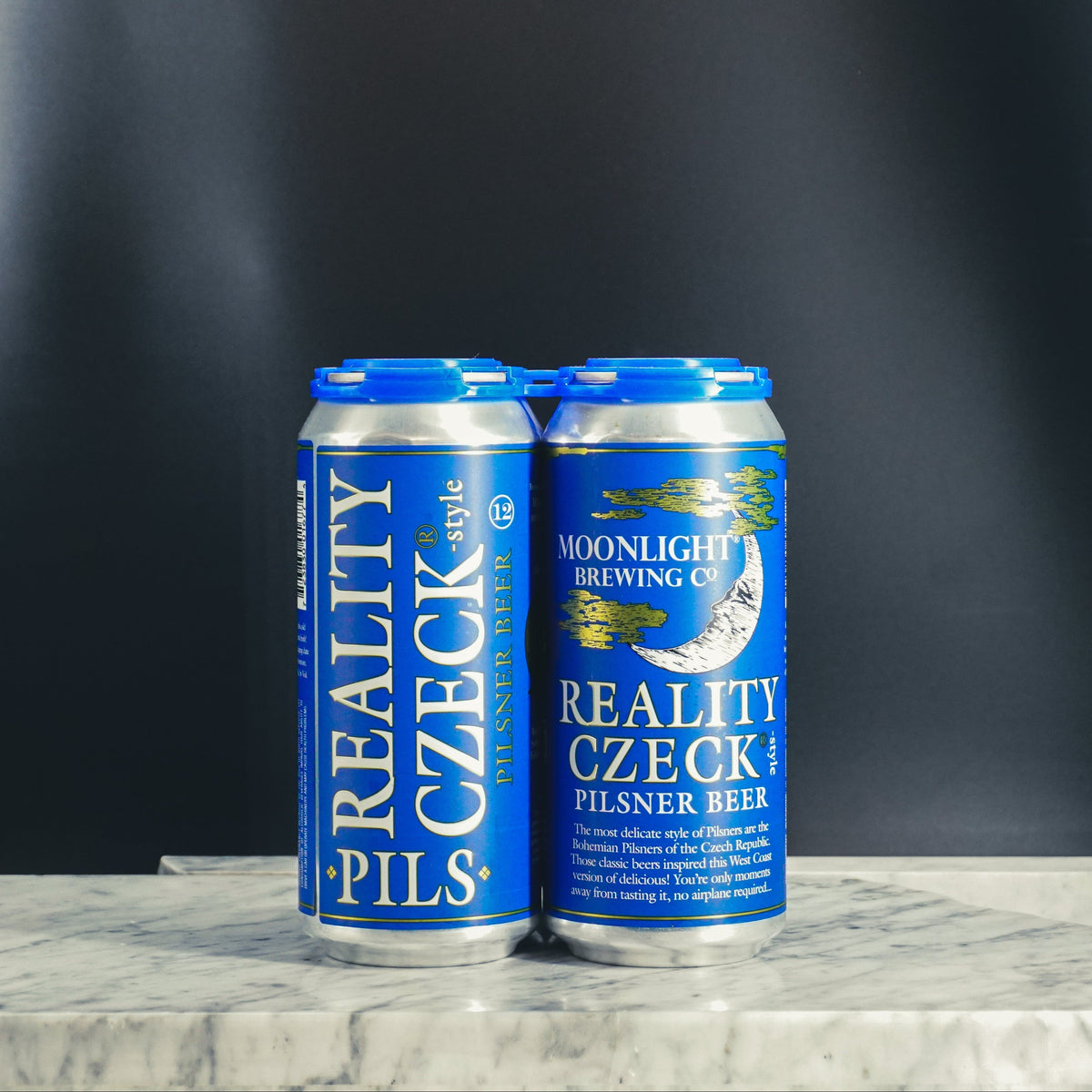 Moonlight Brewing Co., Reality Czeck Pilsner 16.9oz Can