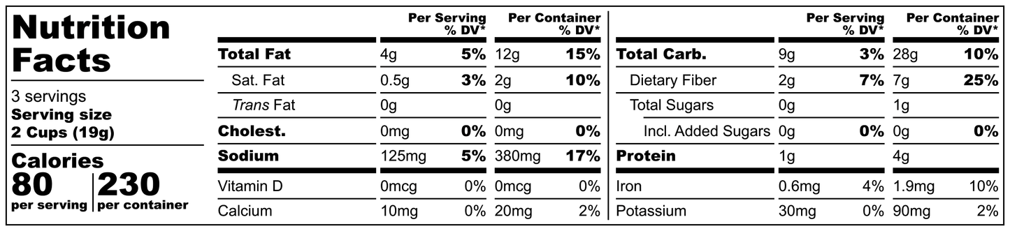 POPPED Artisan Popcorn, Green Chile Artisan Popcorn