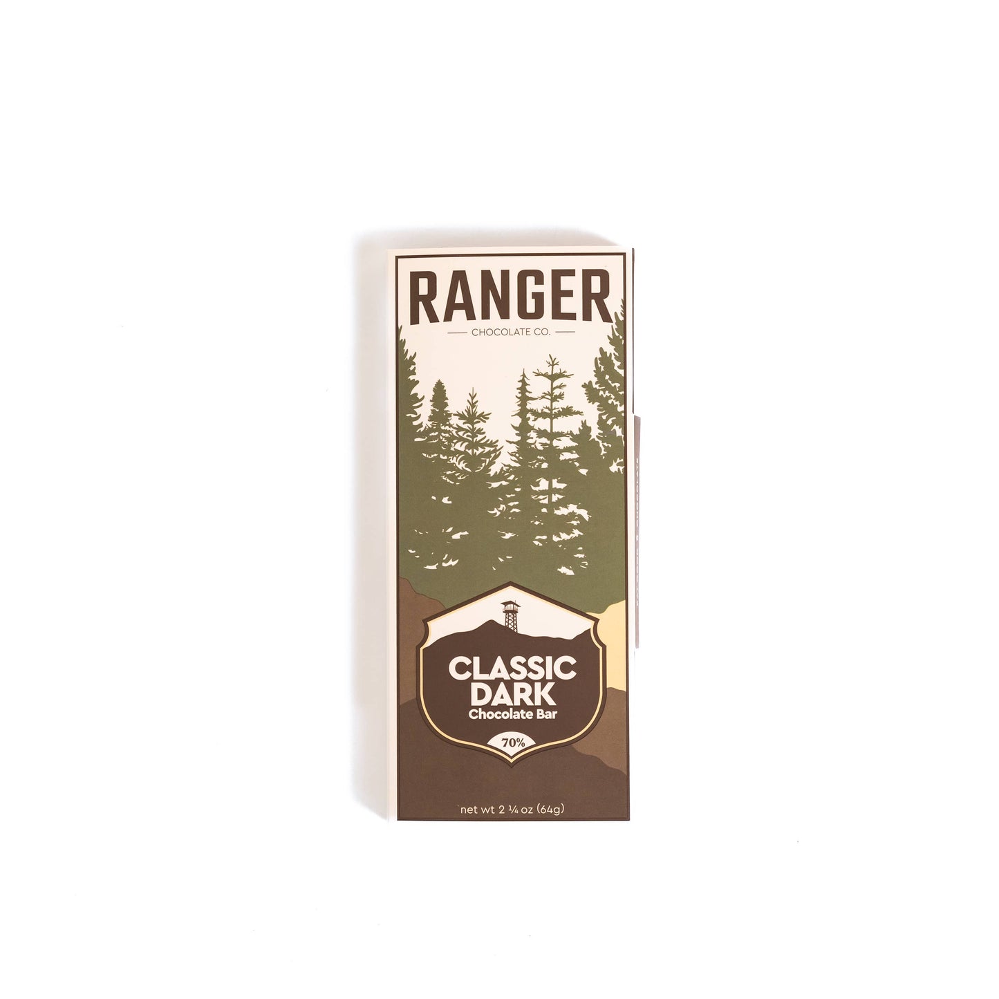 Ranger Chocolate Co., Classic Dark Chocolate Bar, 70% Cacao: 2 1/4 oz.