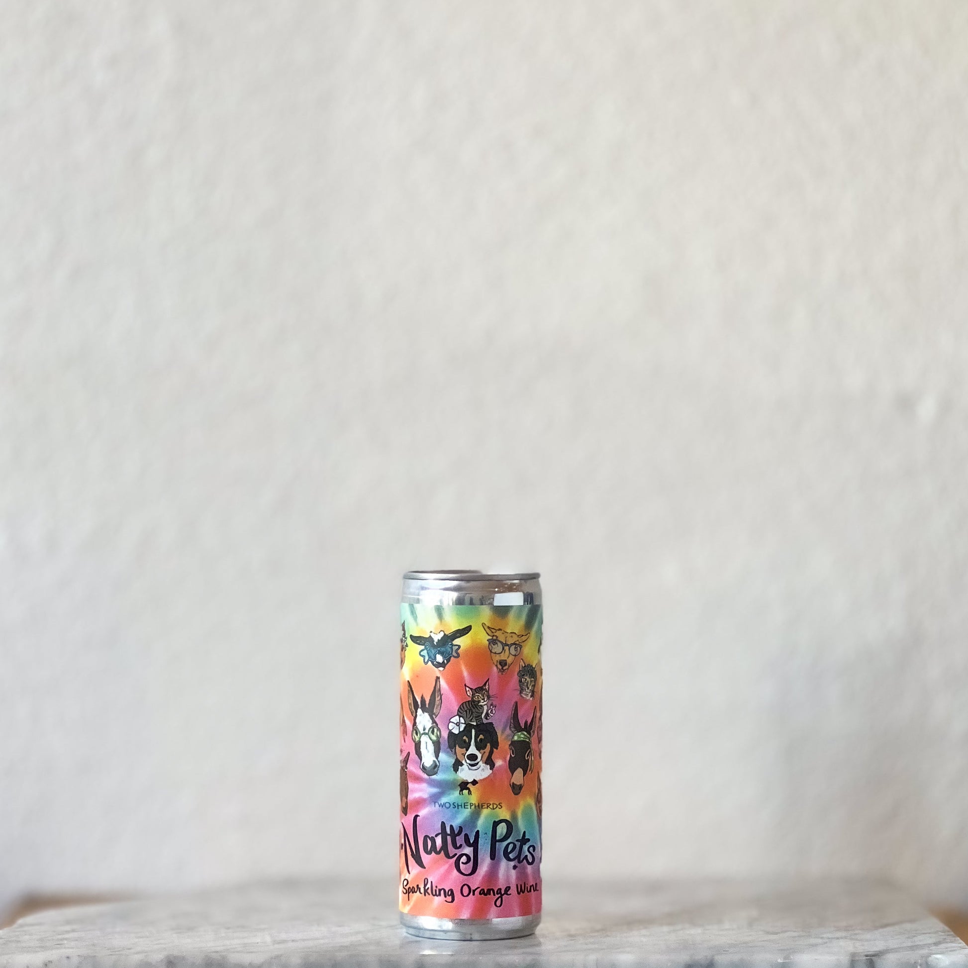 Two Shepherds, 'Natty Pets' Skin Ferment Sparkling Orange 2023 250mL CANS