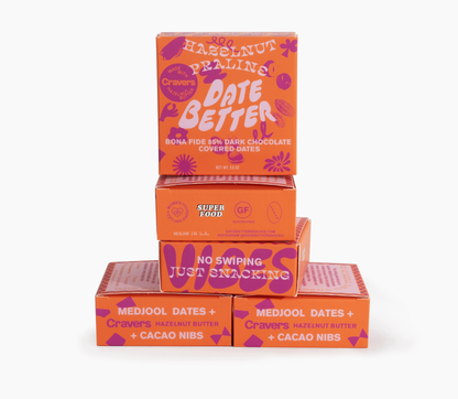 Date Better, Hazelnut Praline- Chocolate Covered Dates