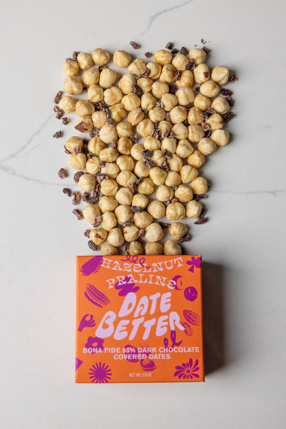 Date Better, Hazelnut Praline- Chocolate Covered Dates